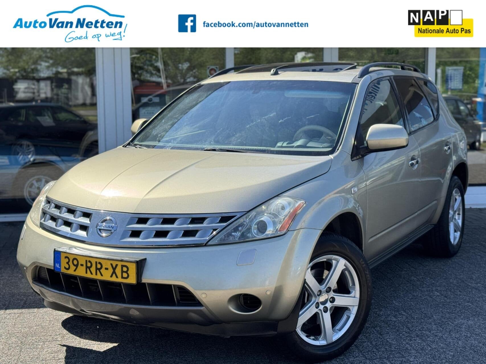 Nissan Murano 3.5 V6 234pk 4X4 Automaat,Leder,Xenon,Schuifda, Auto's, Automaat, Automatische klimaatregeling, Gebruikt, Beige