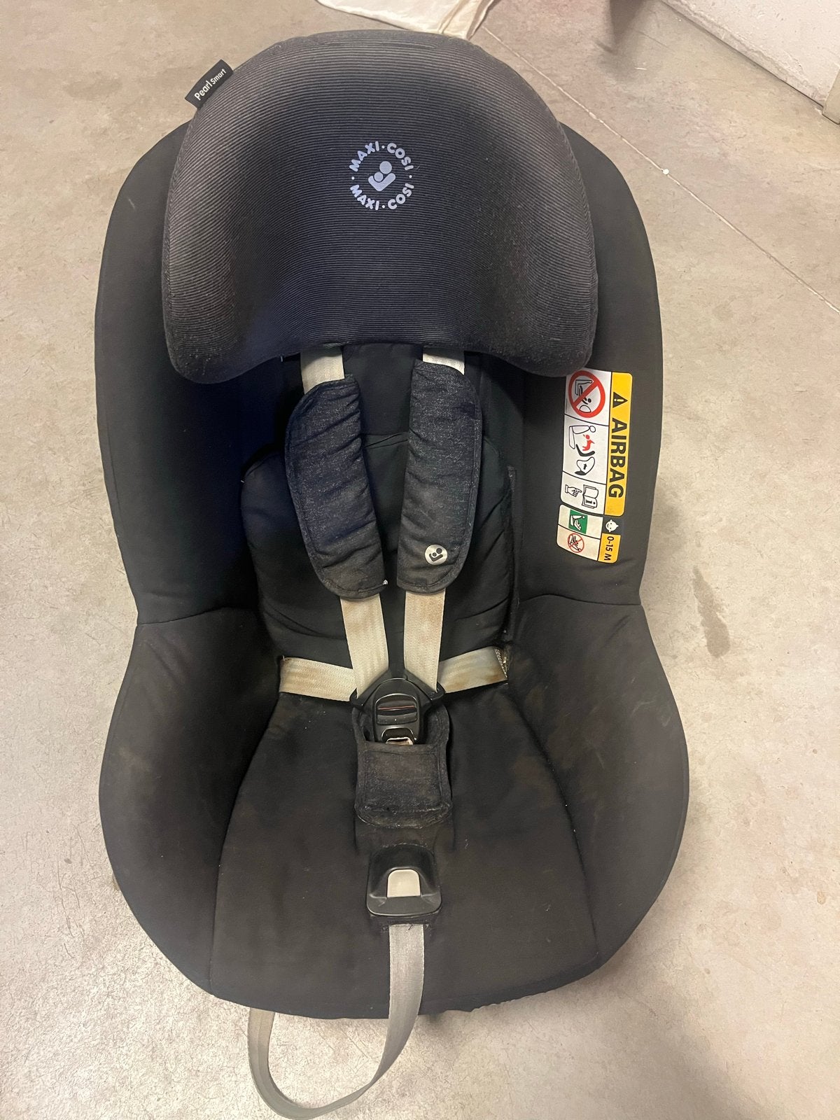 Maxi-Cosi Pearl Smart i-Size autostoel zwart/grijs + 2wayFix, Ophalen, Gebruikt, 0 t/m 18 kg, Verstelbare rugleuning