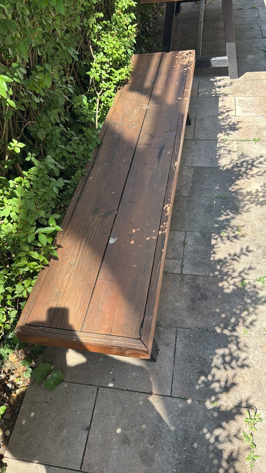 Houten tuintafel met bankje, Tuin en Terras, Tuintafels, Ophalen, Gebruikt, Rechthoekig, Hout