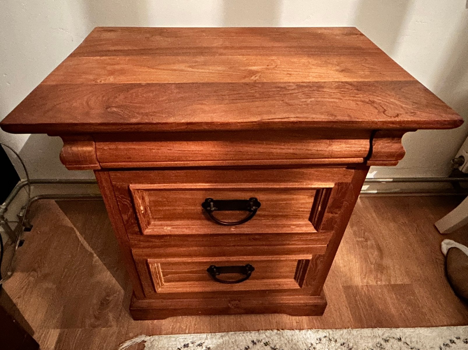 Teak houten kastje met 3 lades, Ophalen, 50 tot 100 cm, Zo goed als nieuw, 3 of 4 laden