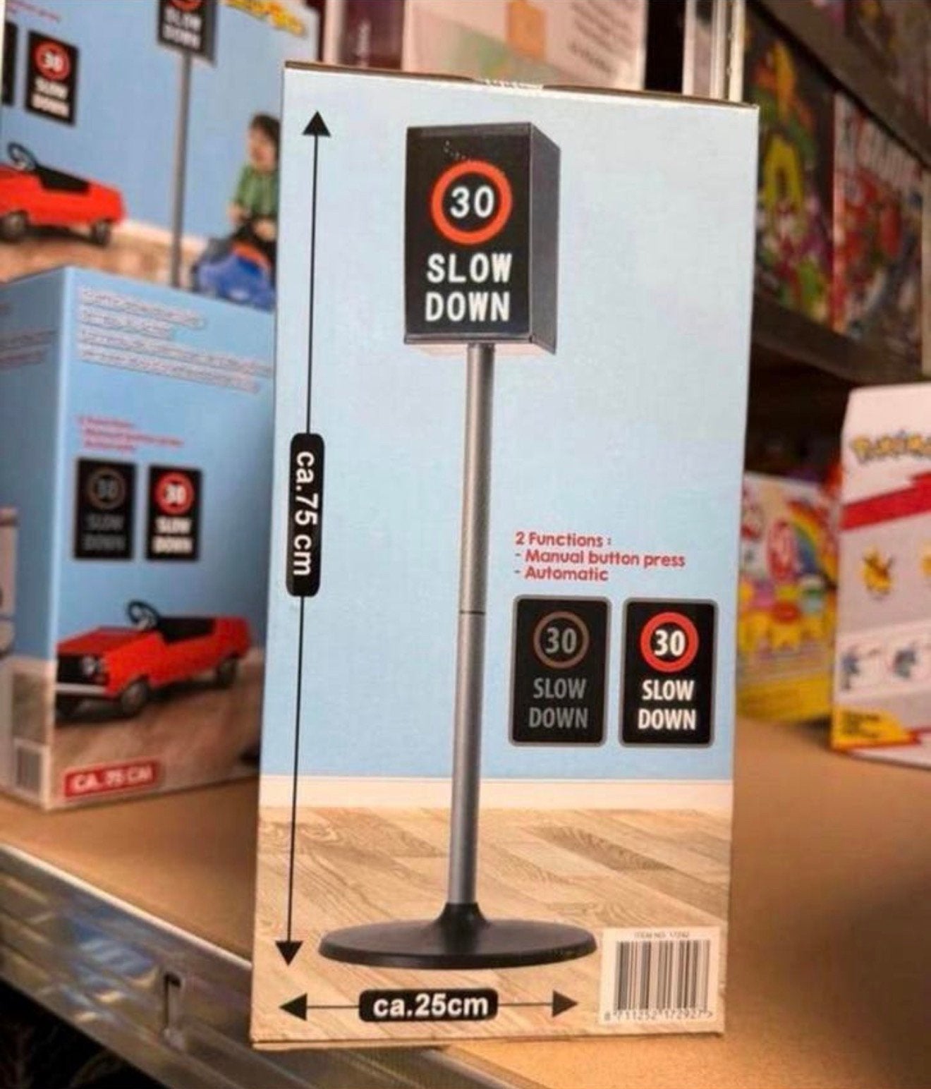 Eddy Toys Verkeersbord Leert Verkeer 75cm auto verlicht bord, Jongen of Meisje, Nieuw, Ophalen of Verzenden, H