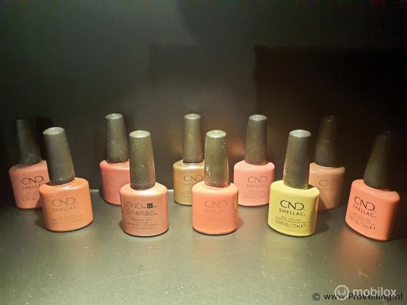 Online Veiling: CND SHELLAC gel nagellak - 10 flacons, Gebruikt