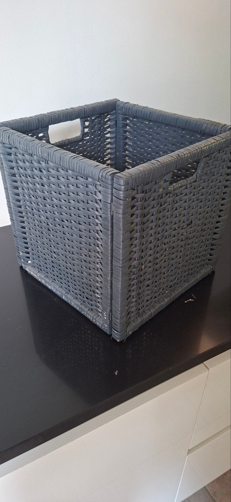 8 stuks:   IKEA rieten mand voor in kast - grijs, Ophalen of Verzenden
