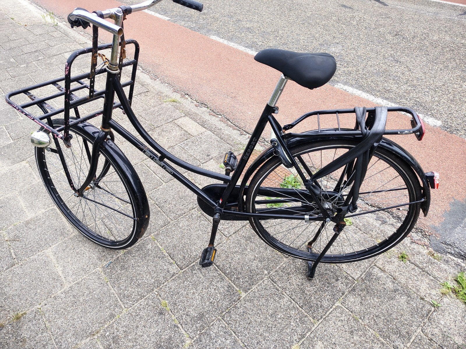 Oude stationsfiets, Ophalen, Gebruikt
