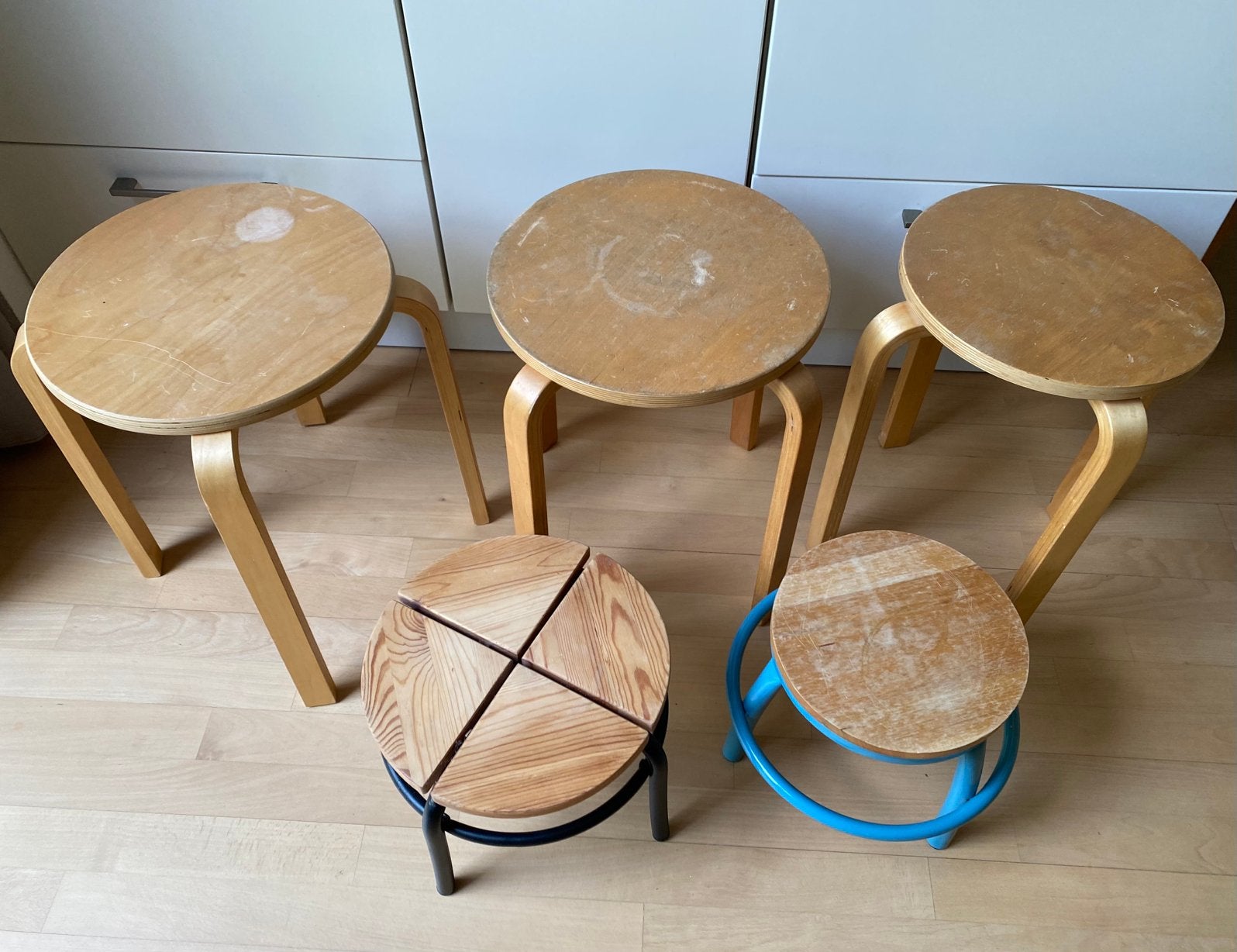 Vintage krukjes opknappers: Ikea Frosta / Agne / Hema Helaba, Ophalen, Gebruikt, Hout