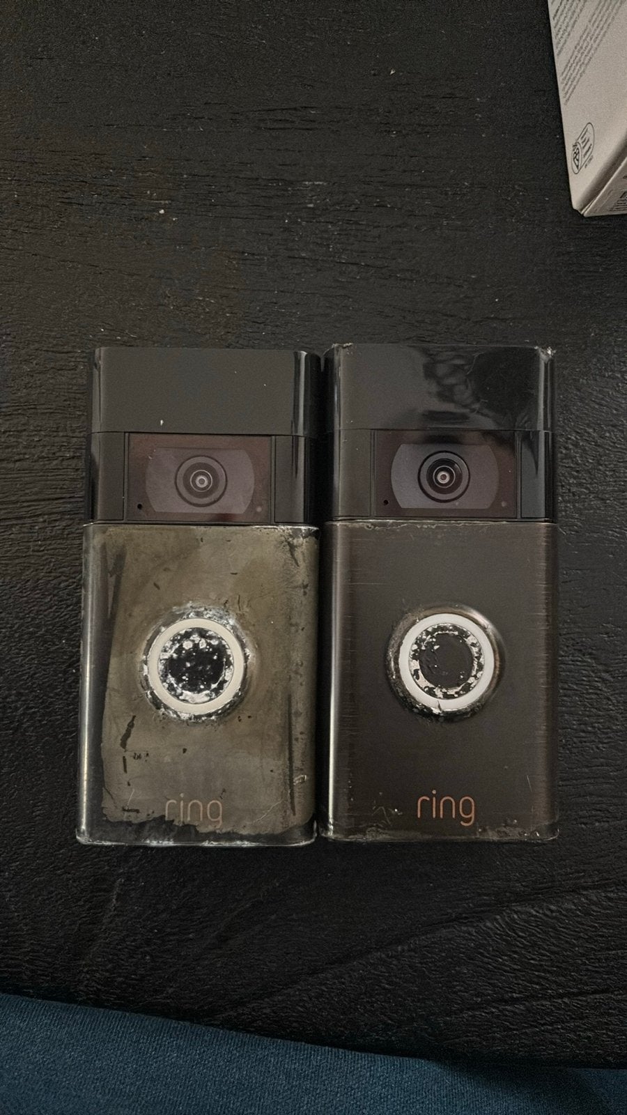 2x Ring Video Deurbel (2e generatie) met camera en bewegings, Ophalen of Verzenden, Bewegingsdetectiesensor, Gebruikt, Bedraad