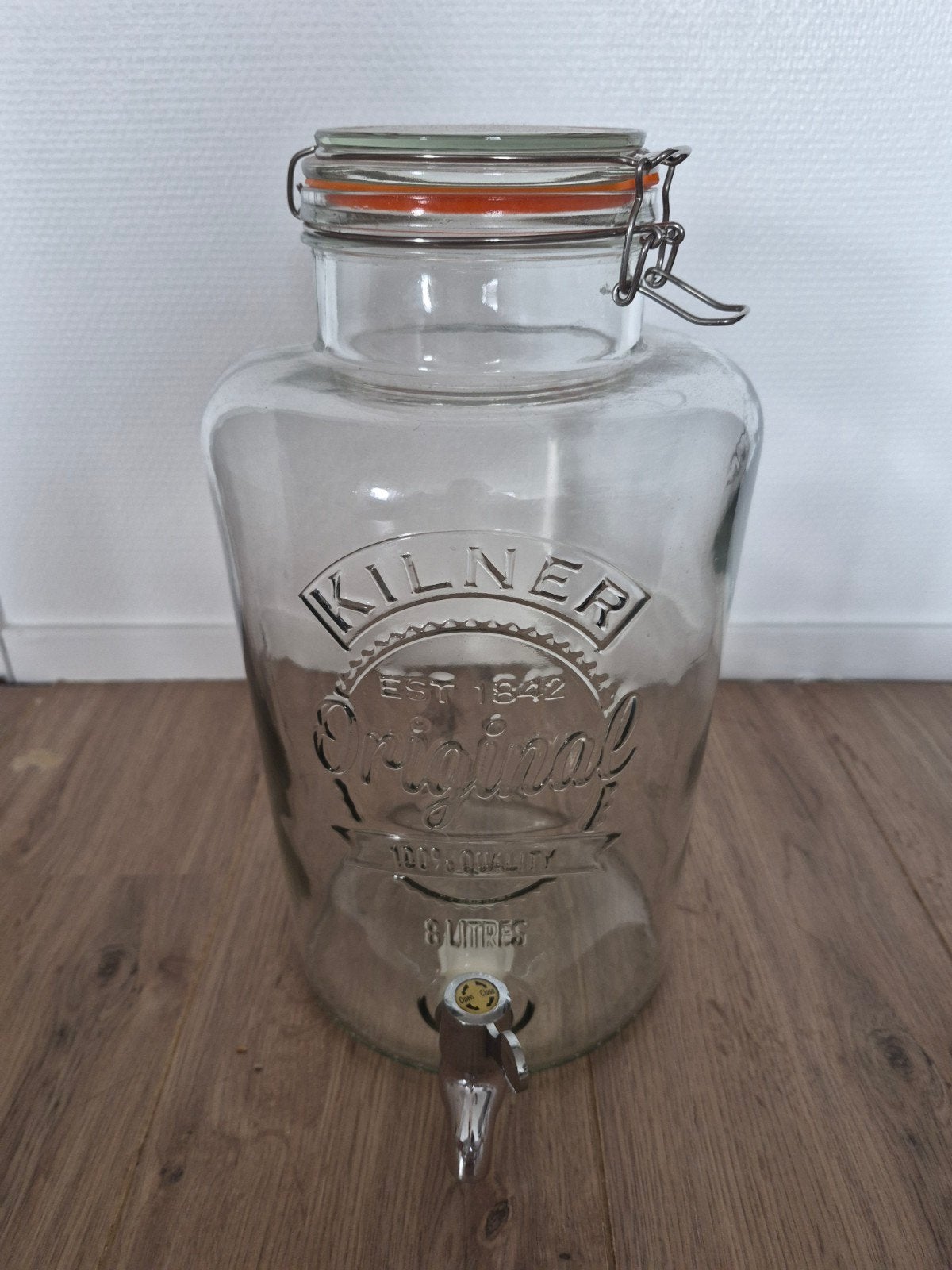 Kilner Drankdispenser 8 Liter - Zo goed als nieuw, Ophalen of Verzenden, Zo goed als nieuw, Overige merken, Glas