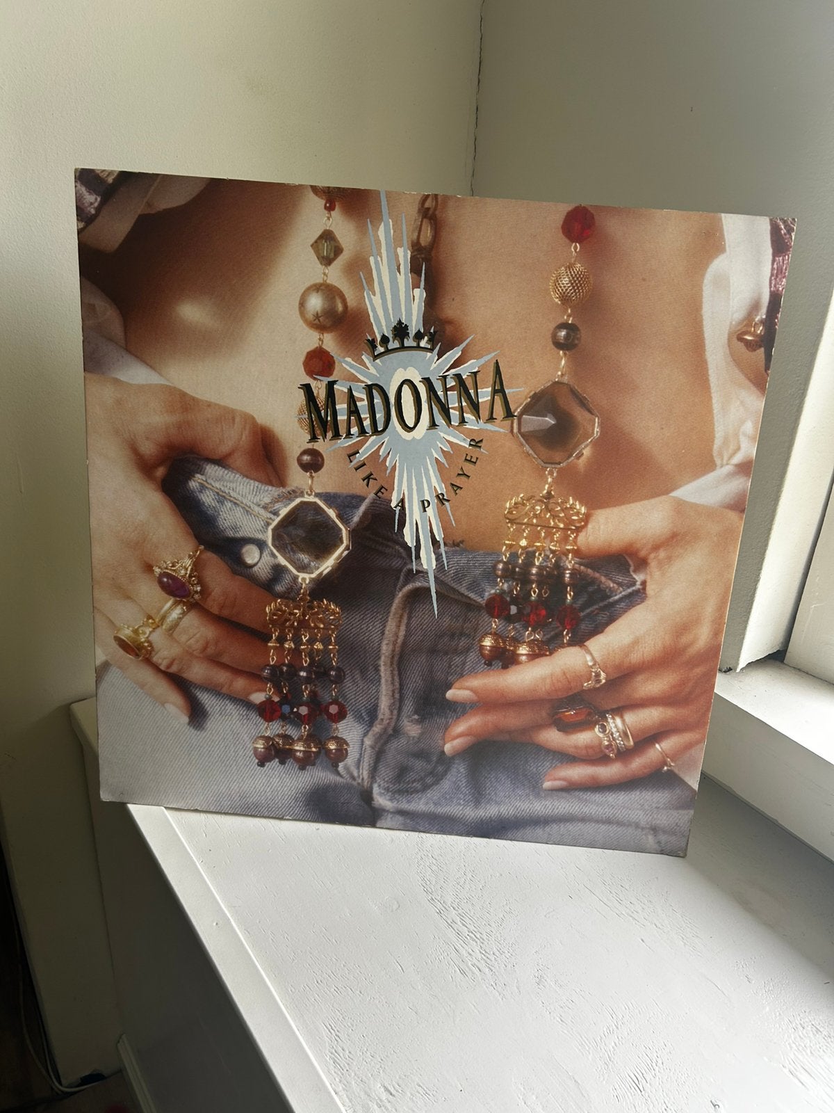 Madonna Like a Prayer 1989 originele promo display 60x60 cm, Ophalen, Gebruikt, Poster, Artwork of Schilderij