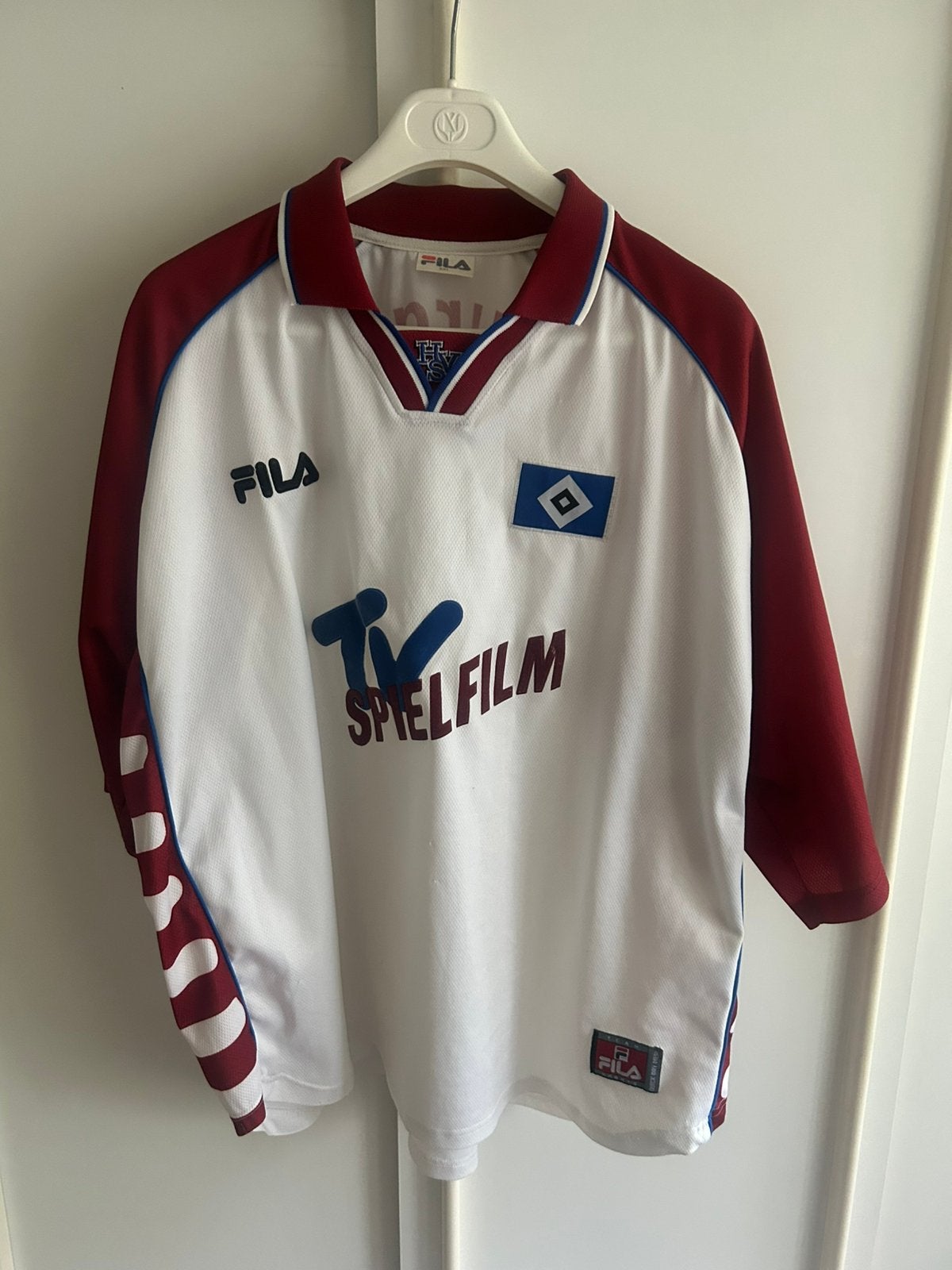 Vintage voetbalshirt voetbal shirt HSV Hamburger SV 00-01, Verzenden, Wit, Overige maten, Zo goed als nieuw