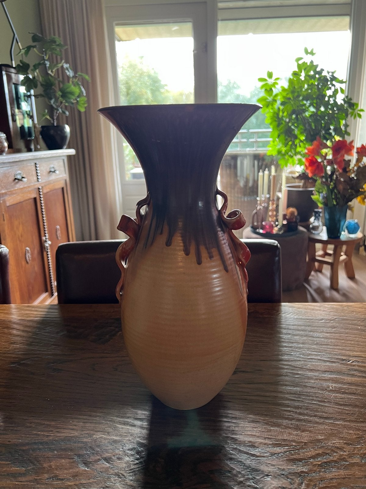 Mobach Monumentale Art Deco vaas 37cm  1930, Ophalen of Verzenden