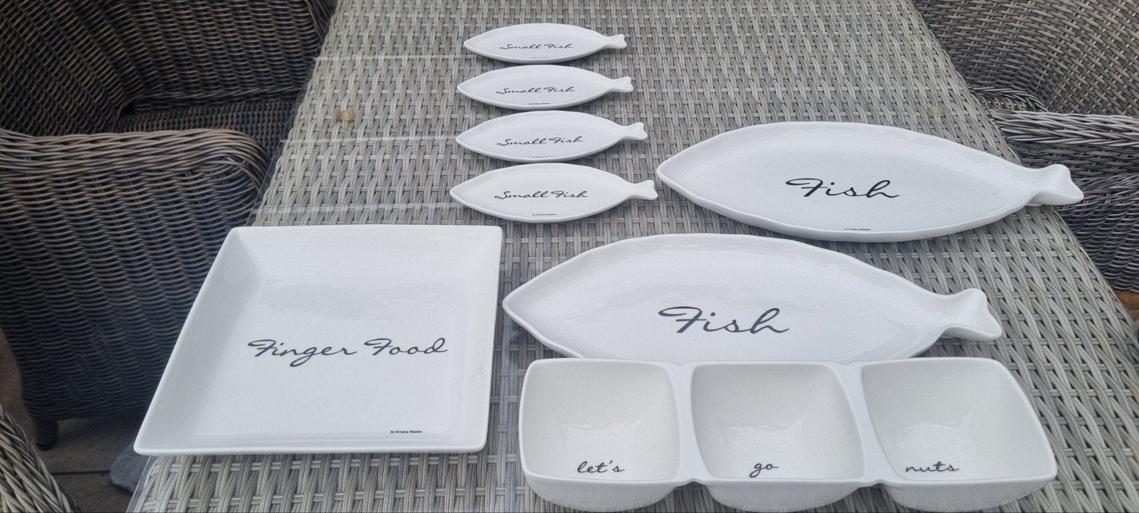 Riviera Maison - Fish, Finger Food, Let's Go Nuts, Overige merken, Keramiek, Nieuw, Ophalen of Verzenden