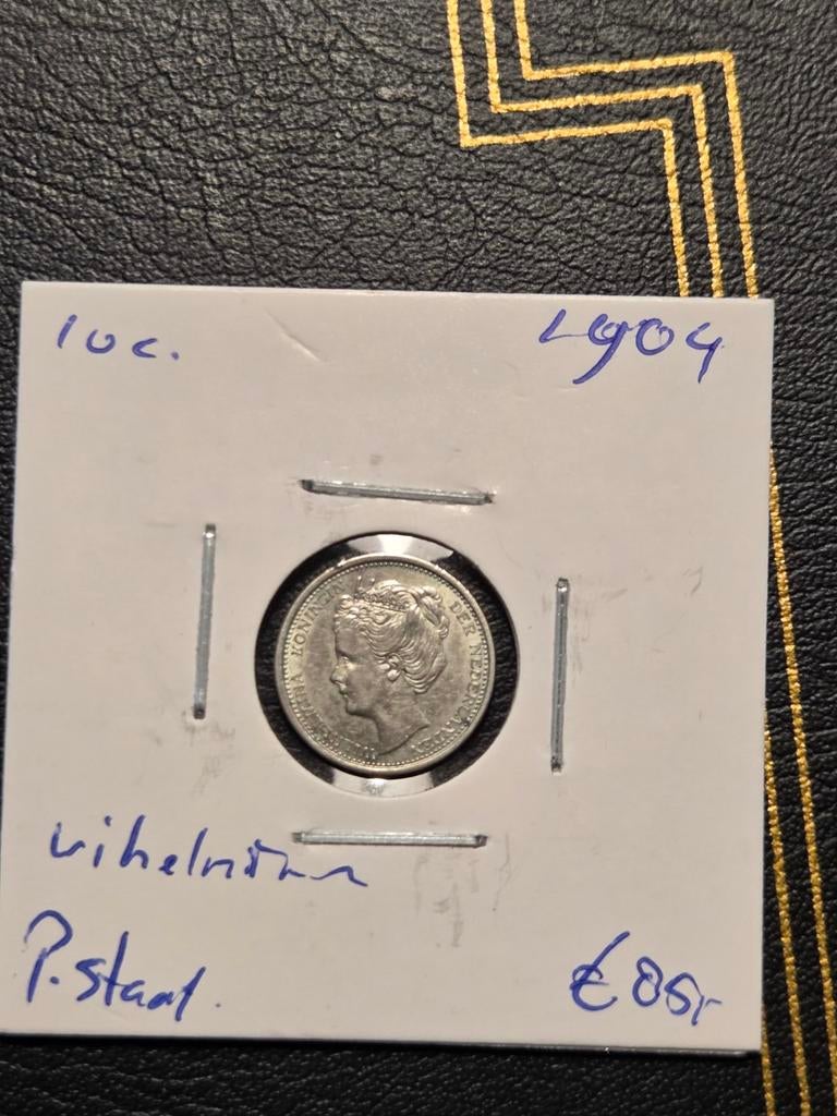 Zilveren 10 cent munt Koningin Wilhelmina 1904, Postzegels en Munten, Munten | Nederland, Zilver, Ophalen of Verzenden, 10 cent