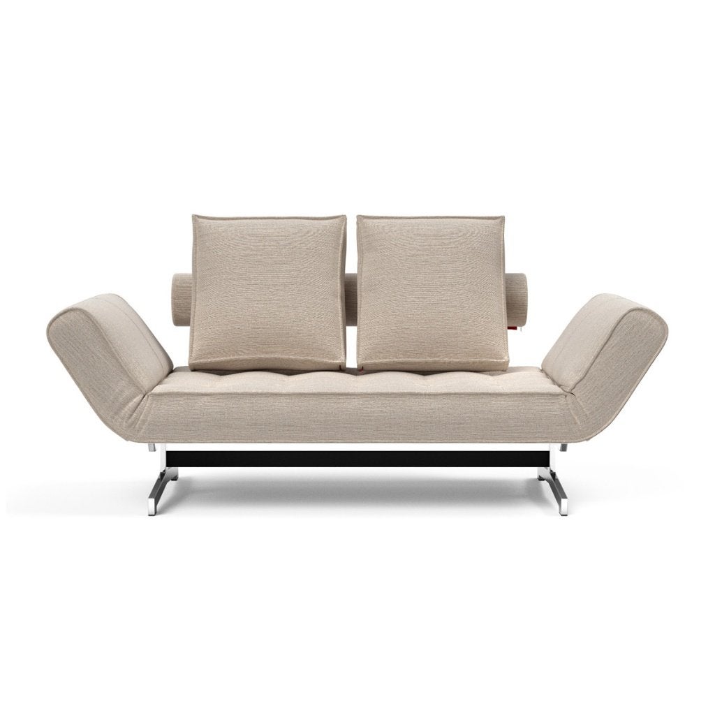 daybed  Innovation Living Ghia Chrome Design slaapbank €60, Ophalen, 90 cm, Eenpersoons, 210 cm