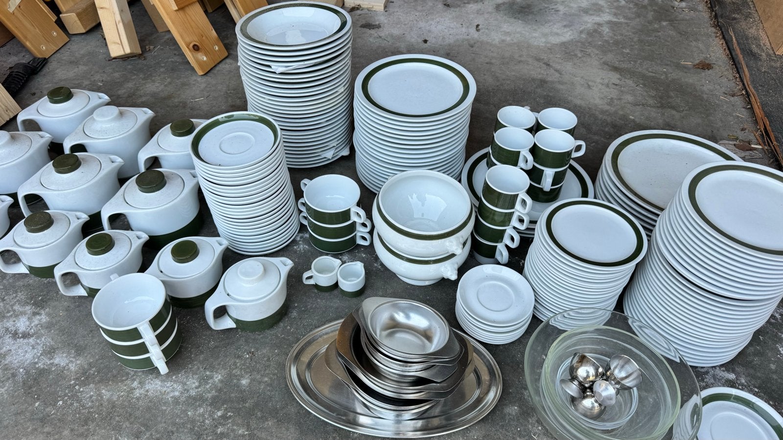 Uitgebreid Bauscher hotelservies - Vintage Duits porselein, Overige merken, Vintage, Ophalen of Verzenden, Zo goed als nieuw