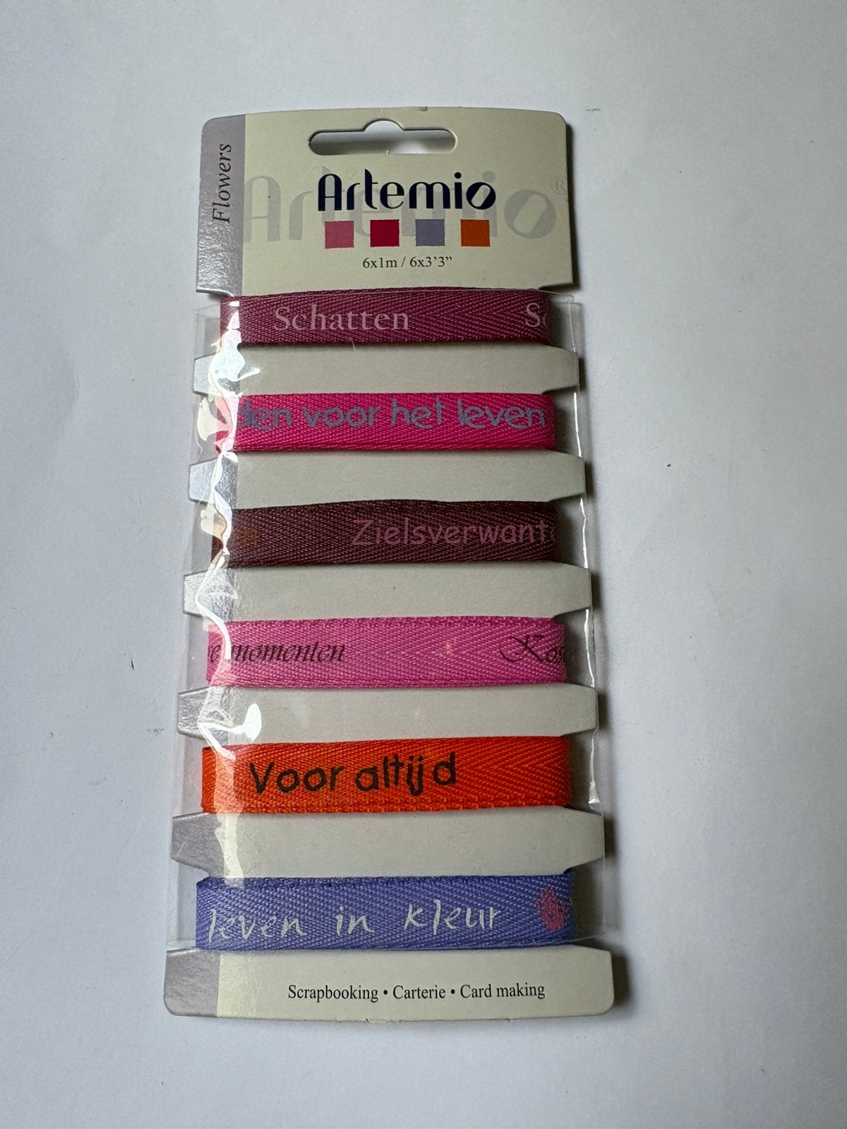 Lint met teksten, Hobby en Vrije tijd, Scrapbooking, Ophalen of Verzenden, Zo goed als nieuw, Versiering of Embellishment