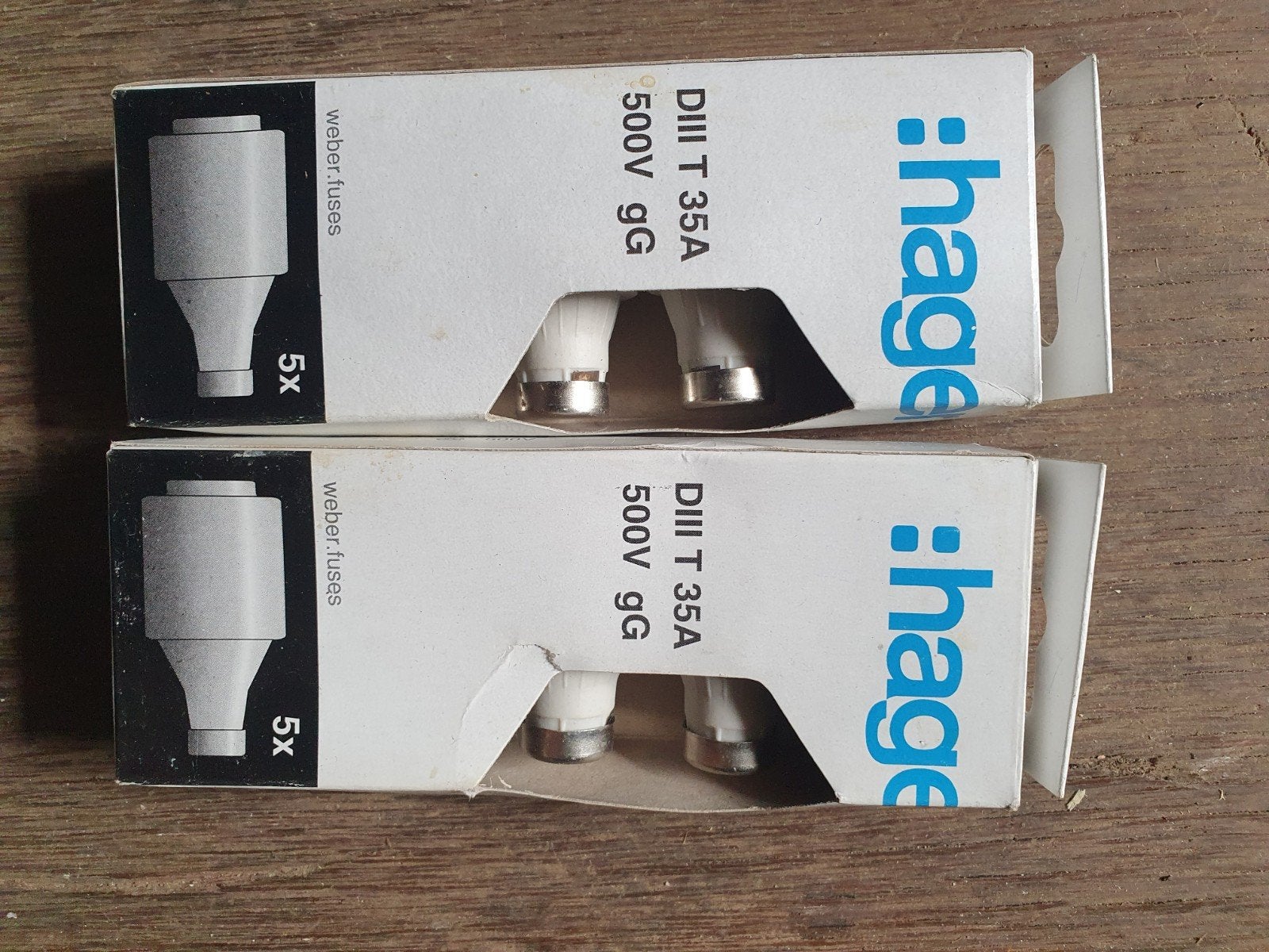 Hager DIII T 35A 500V gG Weber Fuses (2x 5 stuks), Ophalen of Verzenden, Nieuw, Hager, Overige typen