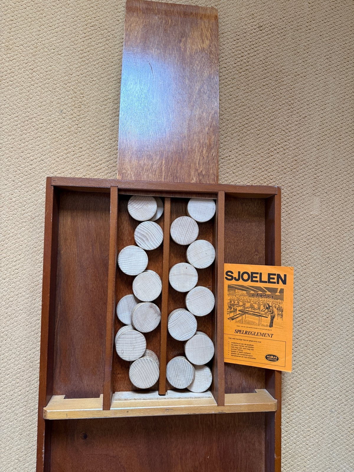 Vintage Sjoelbak - Homas Sjoelen met spelreglement, Een of twee spelers, Ophalen, Gebruikt