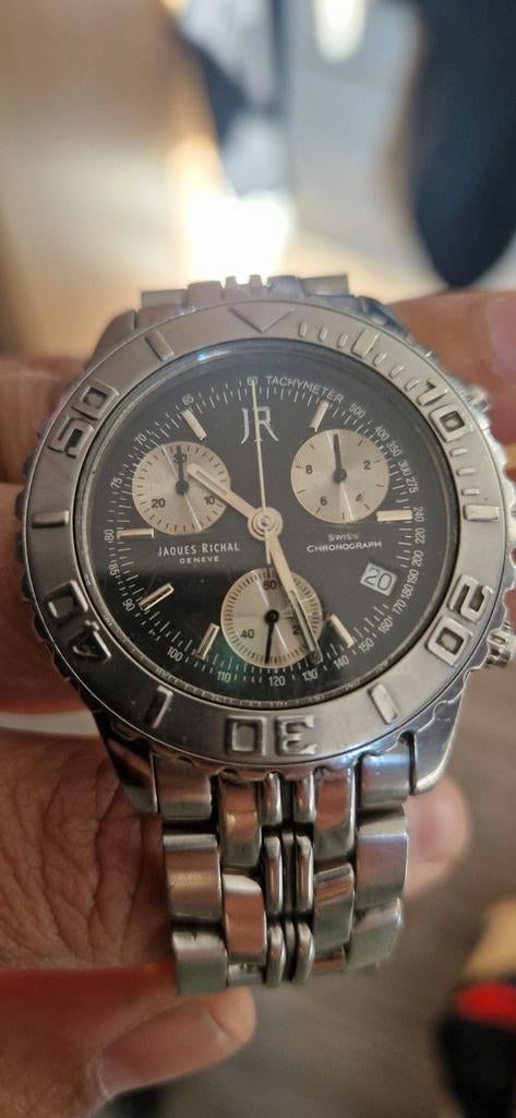 Jaques richal top staat., Sieraden, Tassen en Uiterlijk, Horloges | Heren, Ophalen of Verzenden, Zo goed als nieuw, Staal, Overige merken