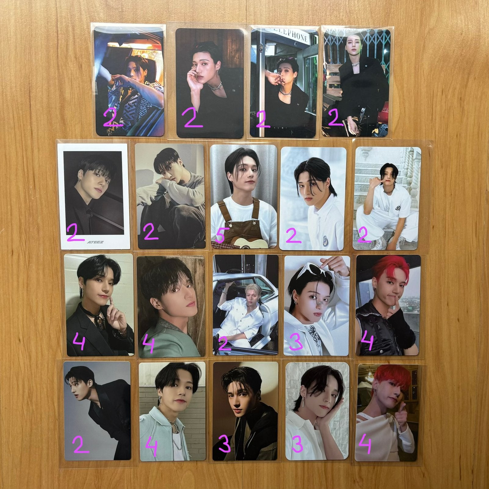 ATEEZ Wooyoung photocards, Verzamelen, Muziek, Artiesten en Beroemdheden, Ophalen, Zo goed als nieuw, Foto of Kaart