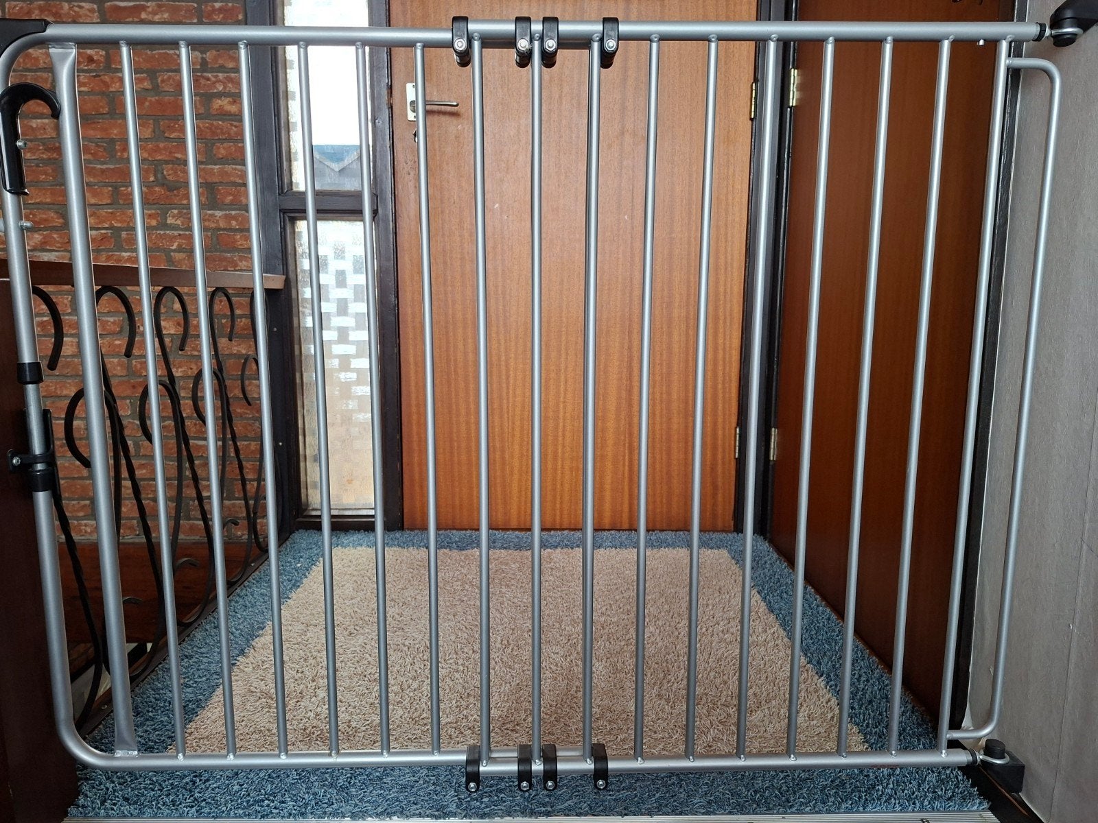 A3 Safetydoor metalen traphek - 75-114 cm breed, 100 tot 115 cm, Ophalen of Verzenden, Zo goed als nieuw, Metaal of IJzer