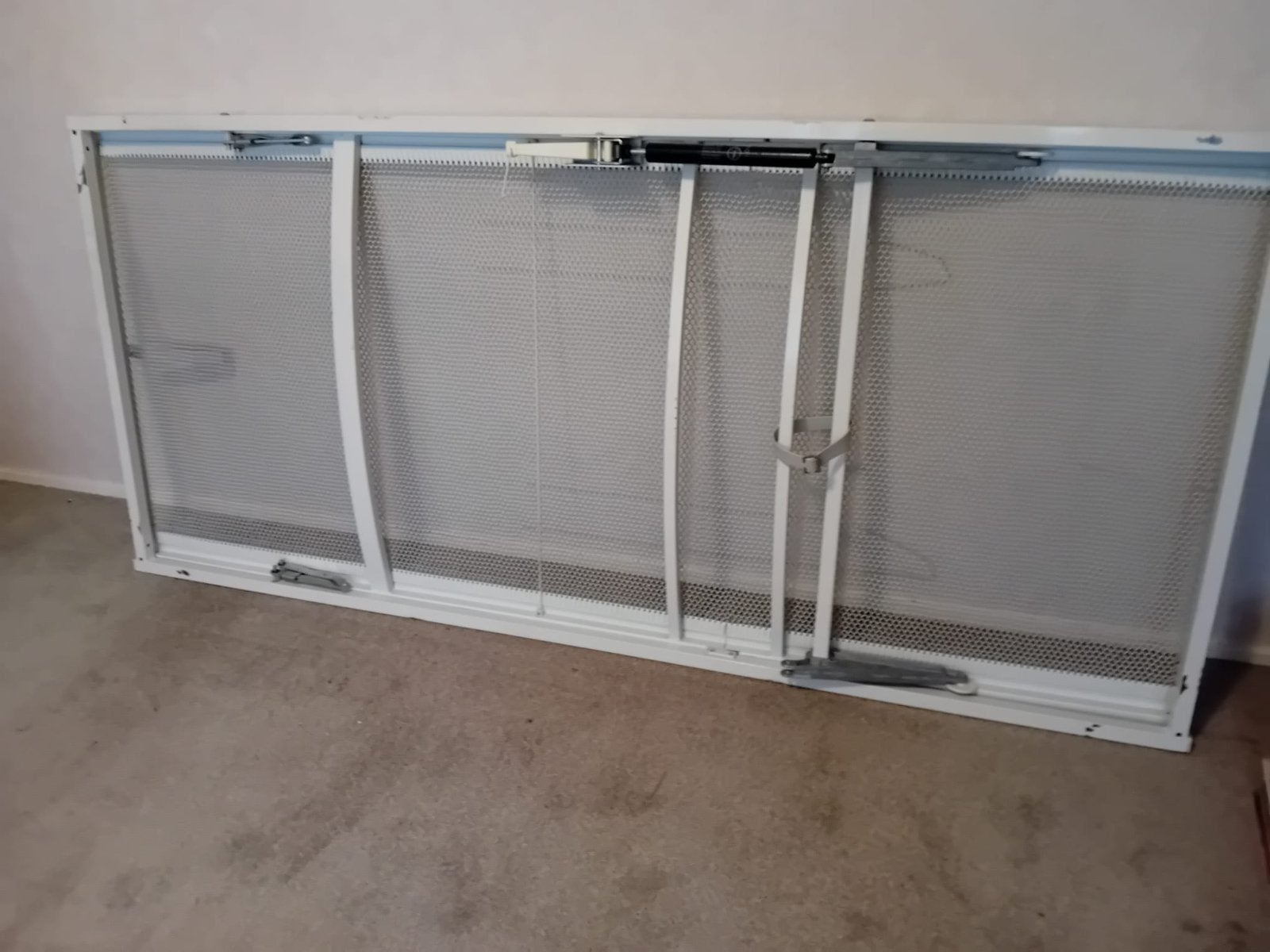 Witte Auping spiraal., Ophalen, Verstelbaar, 90 cm, Eenpersoons