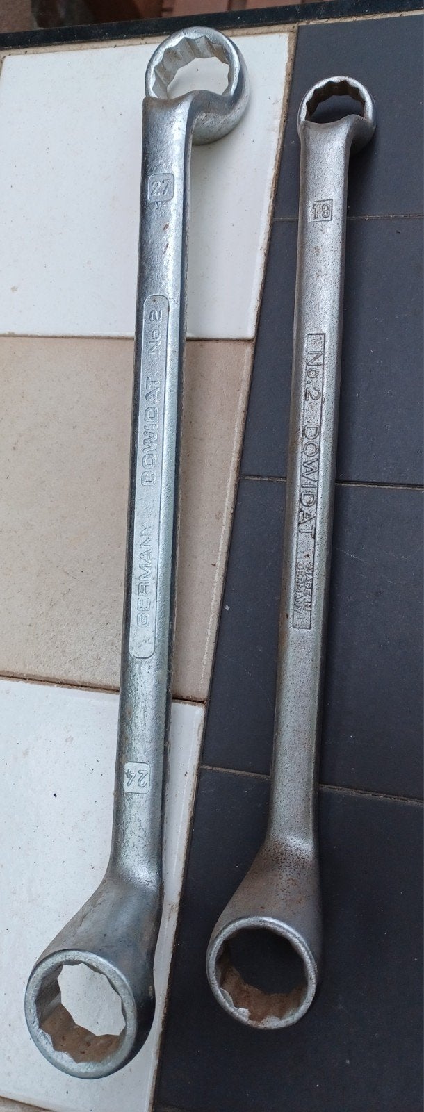 Ringsleutels - 24/27mm en 19/22mm  Dowidat, Doe-het-zelf en Verbouw, Gereedschap | Handgereedschap, Ophalen of Verzenden, Gebruikt