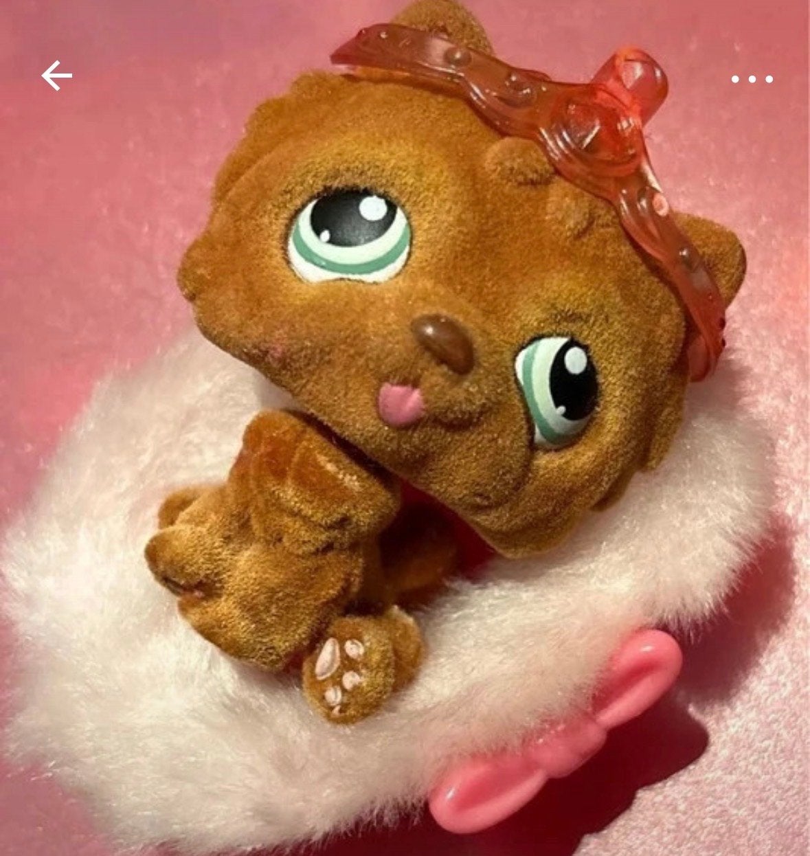Littlest Pet Shop Bruine Hond met Roze Accessoires, Ophalen of Verzenden, Zo goed als nieuw