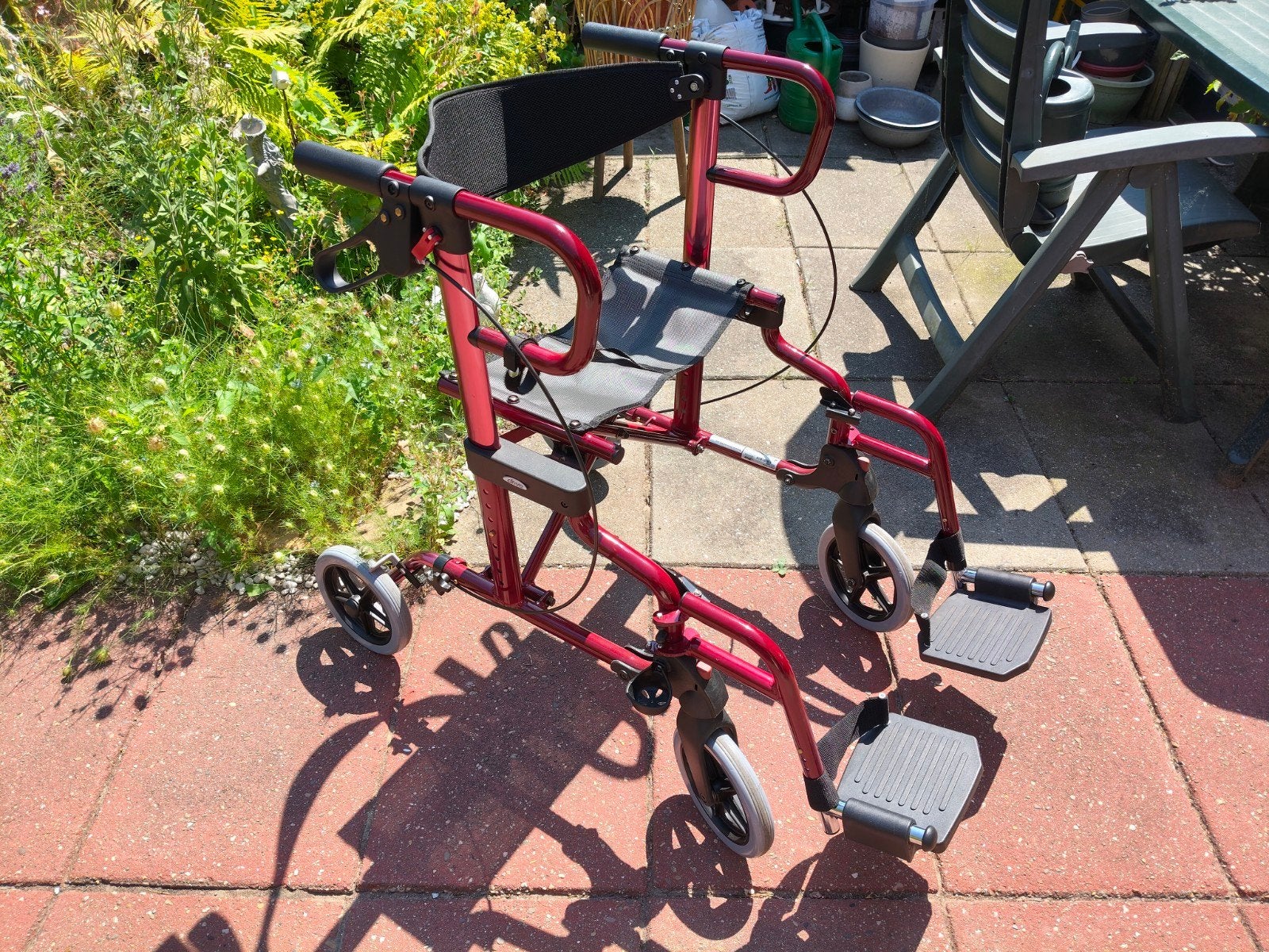 Rollator/ Rolstoel Diamond Deluxe ALS NIEUW NOOIT GEBRUIKT!!, Ophalen, Opvouwbaar, Zo goed als nieuw
