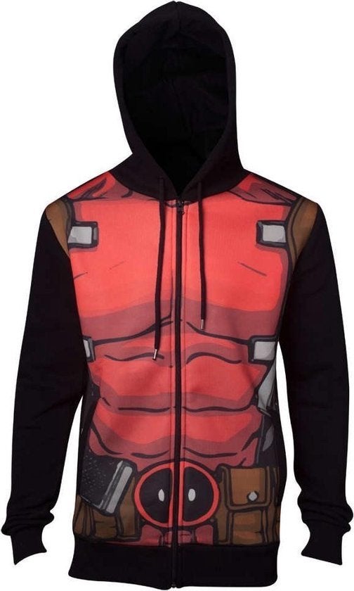Deadpool Sublimated Hoodie Vest Zwart/Rood - Maat S - Nieuw, Ophalen of Verzenden, Nieuw