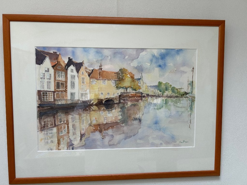 kunst, Antiek en Kunst, Ophalen, Maritiem / water, Ingelijst, Papier