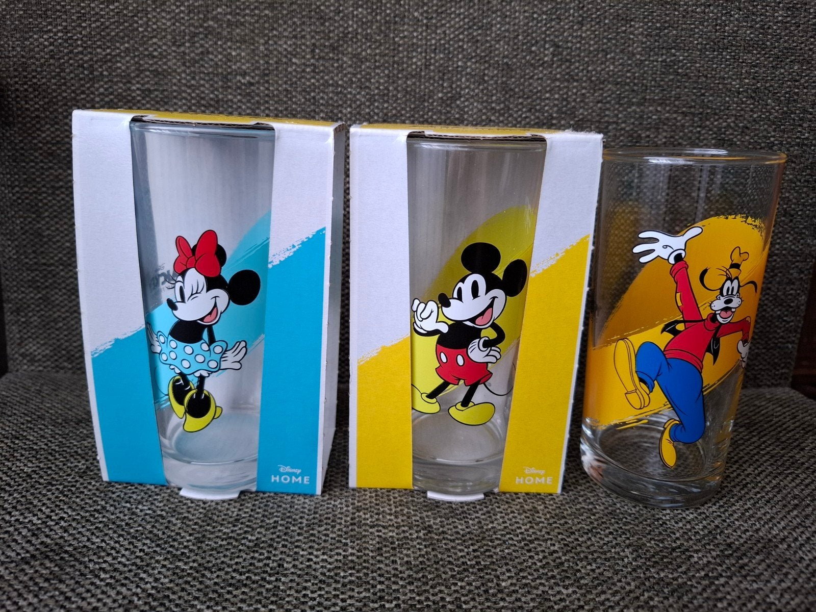 Disney Mickey & Friends glazen set - Goofy, Mickey, Minnie, Verzamelen, Ophalen of Verzenden, Mickey Mouse, Nieuw, Servies