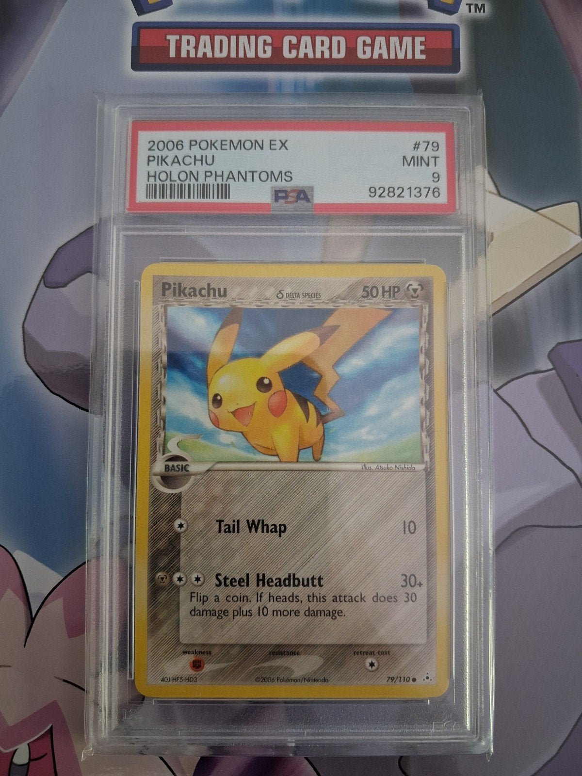 pikachu holon phantoms psa 9, Ophalen of Verzenden, Zo goed als nieuw