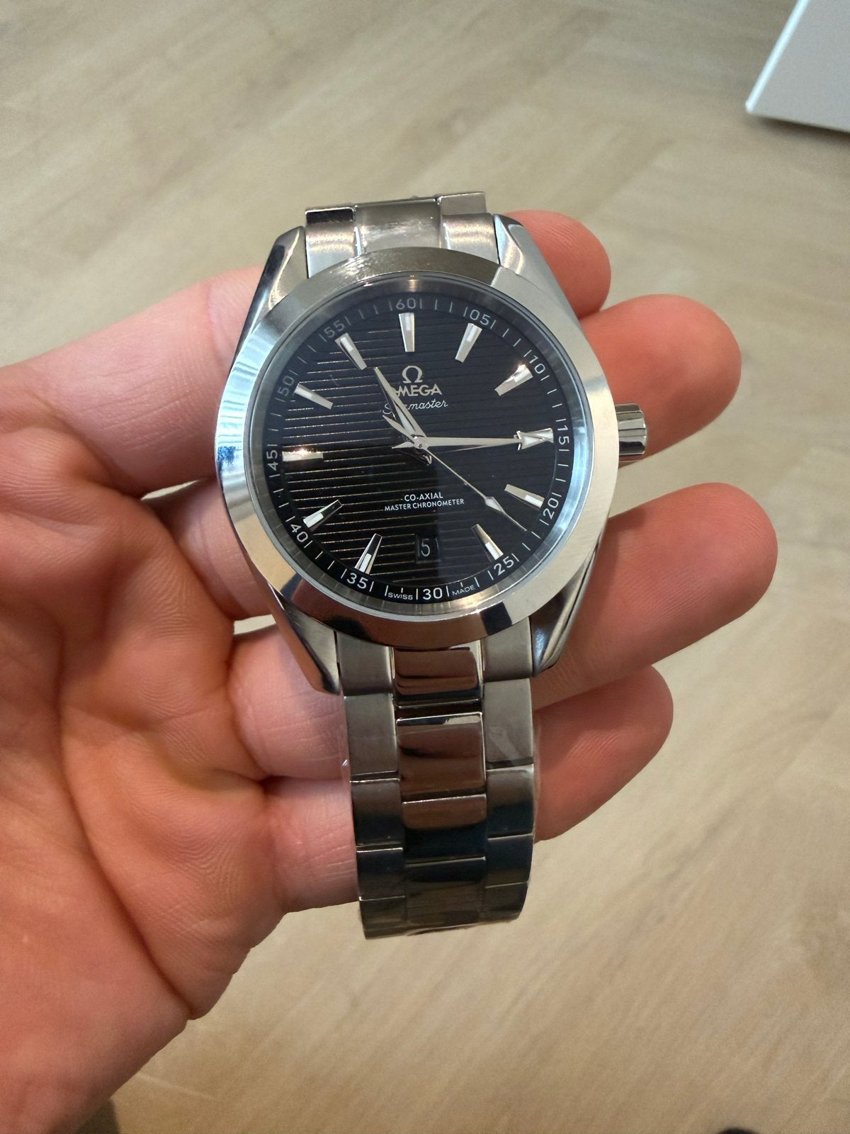 Omega Seamaster Aqua Terra 150m Co-Axial Chronometer, Ophalen, Staal, Polshorloge, Zo goed als nieuw