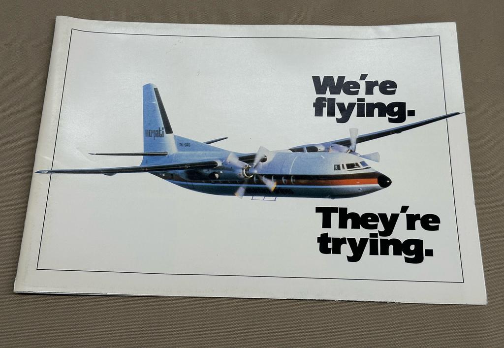 Poster Fokker F27, Ophalen of Verzenden, Zo goed als nieuw, Kaart, Foto of Prent
