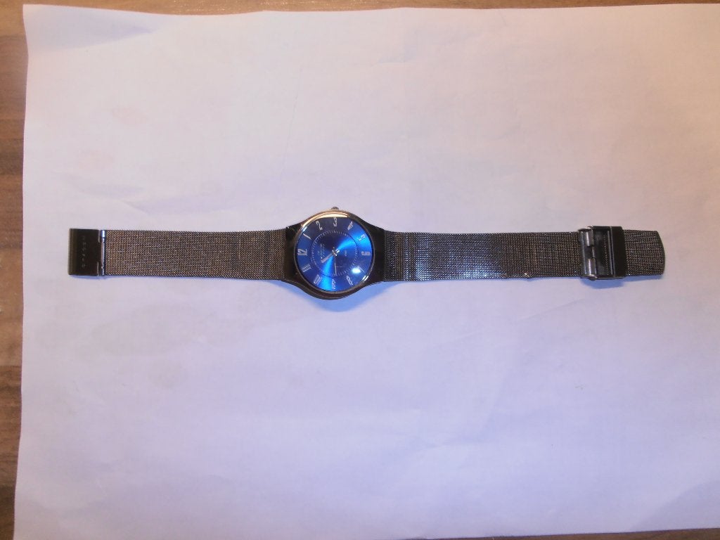 Heren horloge skagen moet wel een batterijtje in., Overige merken, Staal, Staal, Polshorloge