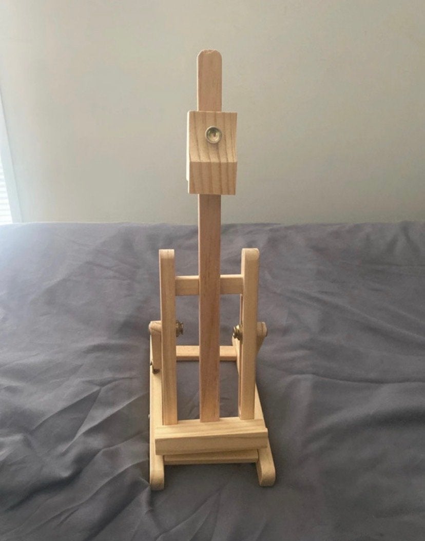 Houten mini ezel - perfect voor kleine kunstwerken, Ophalen of Verzenden, Zo goed als nieuw, Ezel