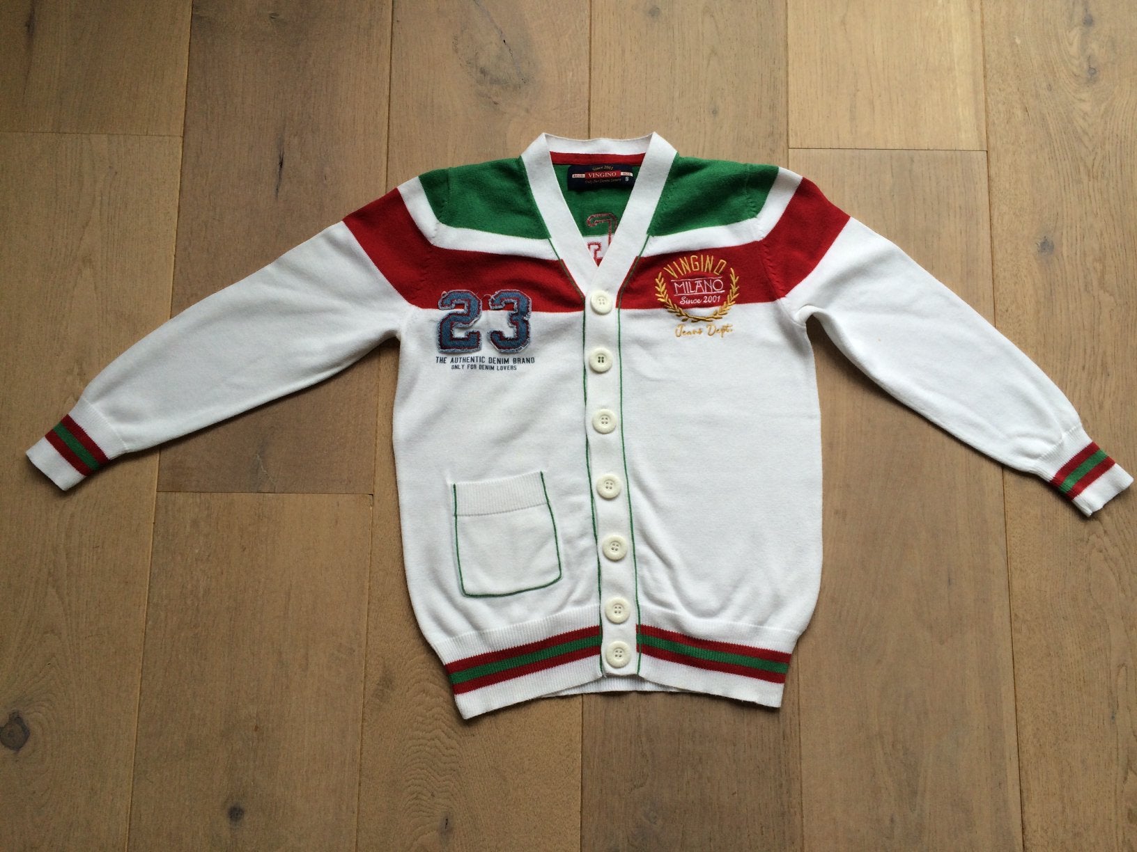 ZGAN: Vest van Vingino maat 128 / 8 jaar, Ophalen of Verzenden, Zo goed als nieuw, Jongen, Trui of Vest