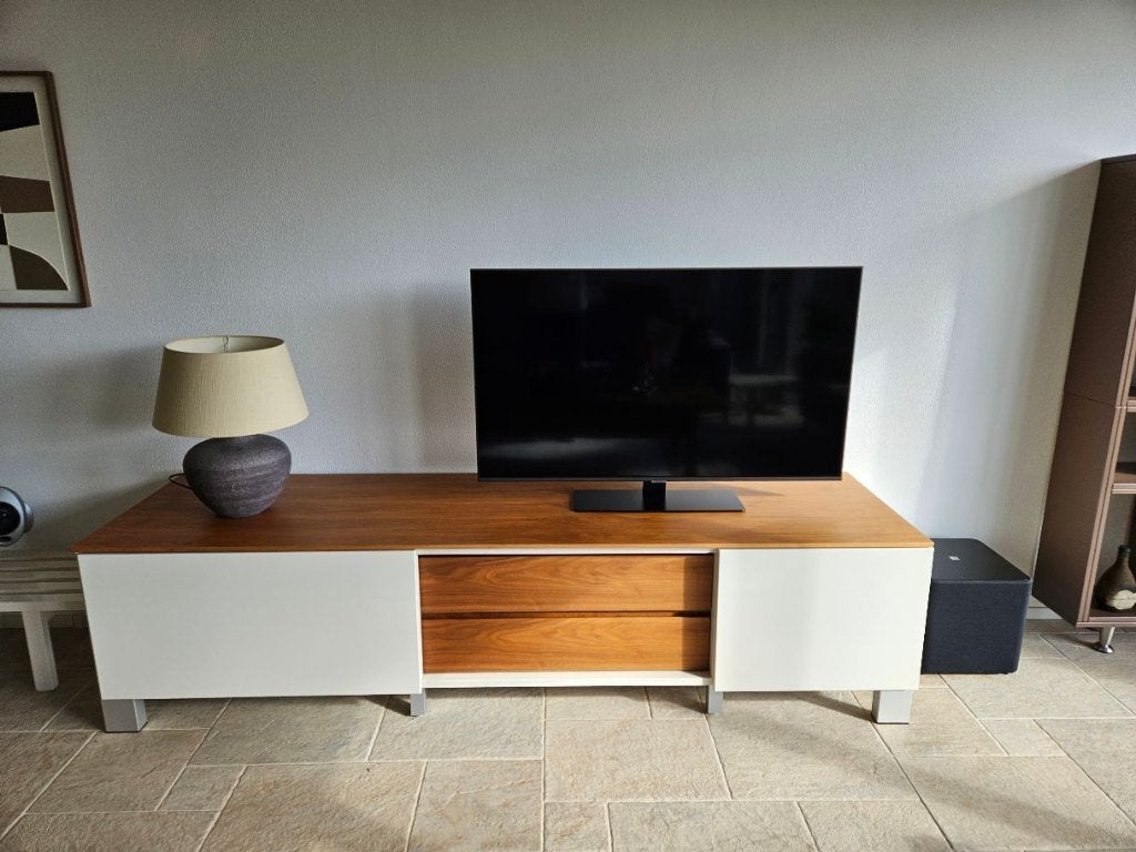 Mooie TV meubel / TV kast, Ophalen, Zo goed als nieuw, 200 cm of meer, Minder dan 100 cm