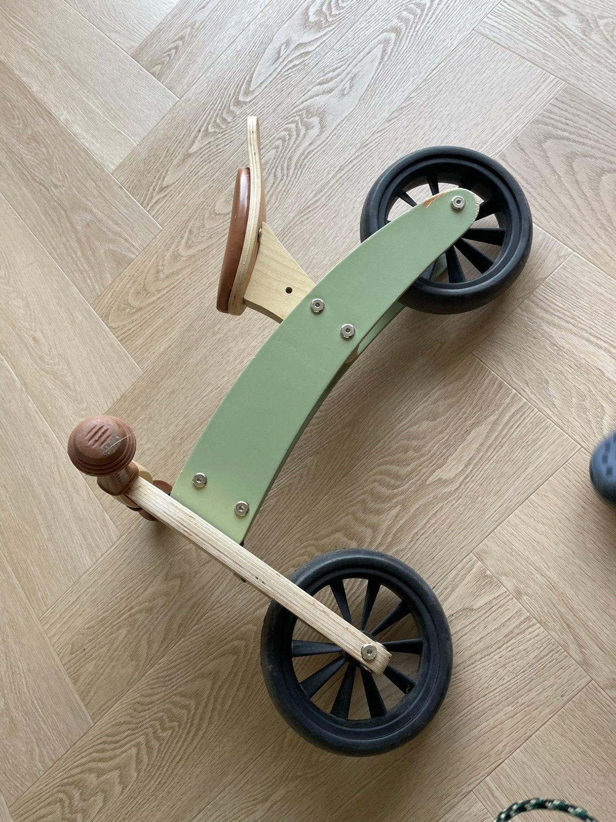 Houten loopfiets voor kinderen - Groen, Ophalen, Gebruikt, Minder dan 16 inch