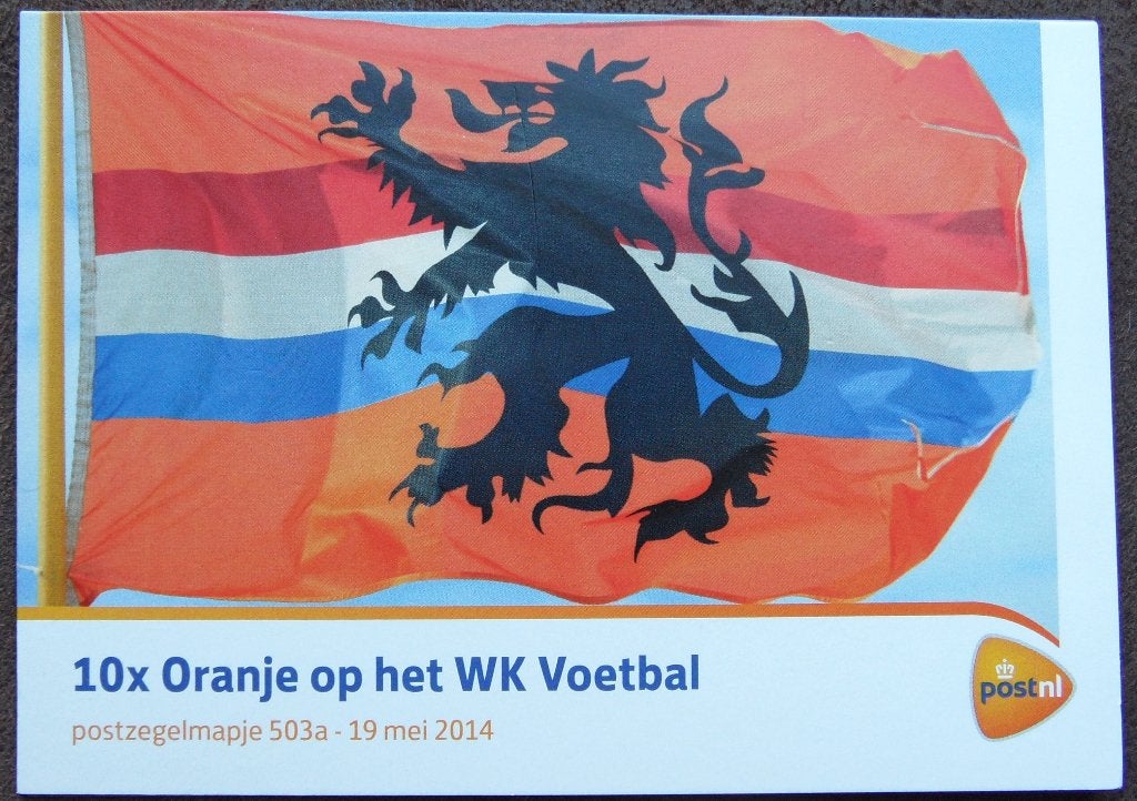 Postzegelmapje 503a - 10 x oranje op het WK voetbal, Postzegels en Munten, Ophalen of Verzenden, Postfris