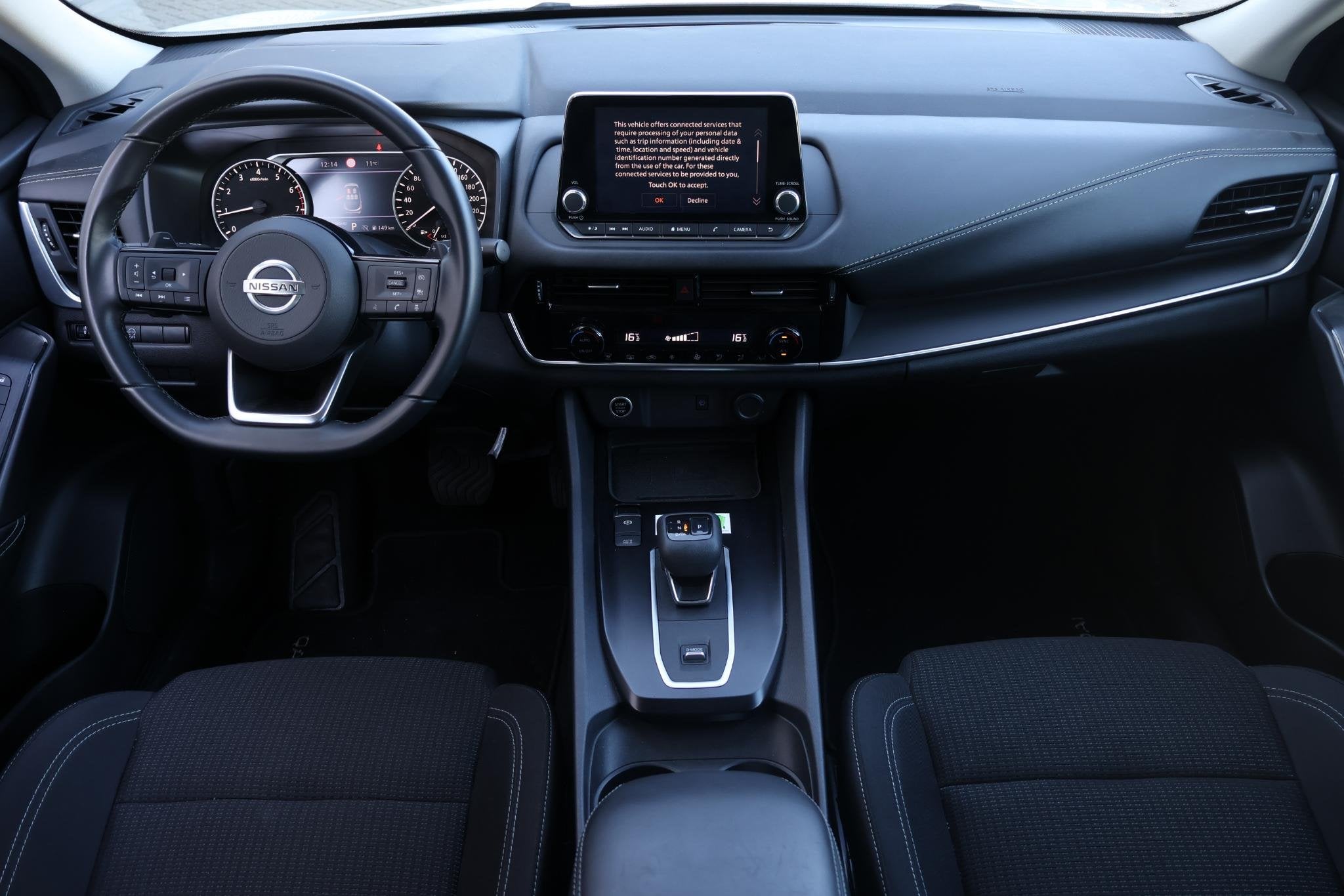 Nissan Qashqai 1.3 MHEV Xtronic Business Access + NAP / 1e E, Auto's, Stof, Euro 6, Wit, Origineel Nederlands