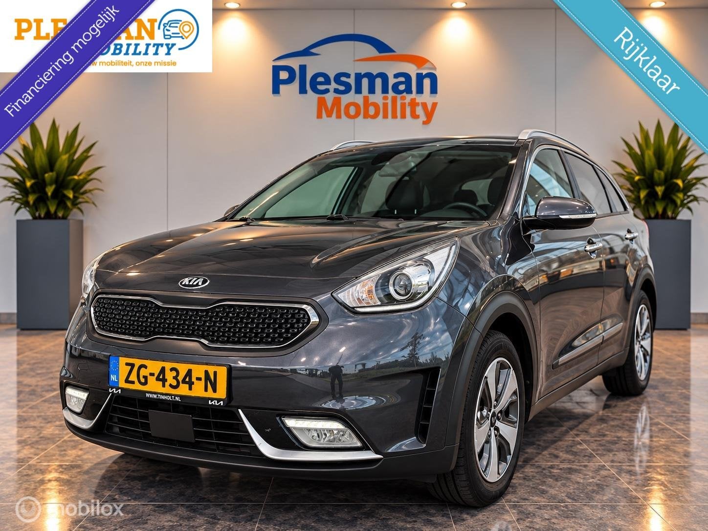 Kia Niro 1.6 GDi Hybrid DynamicPlusLine, Auto's, Gebruikt, Euro 6, Leder en Stof, Origineel Nederlands
