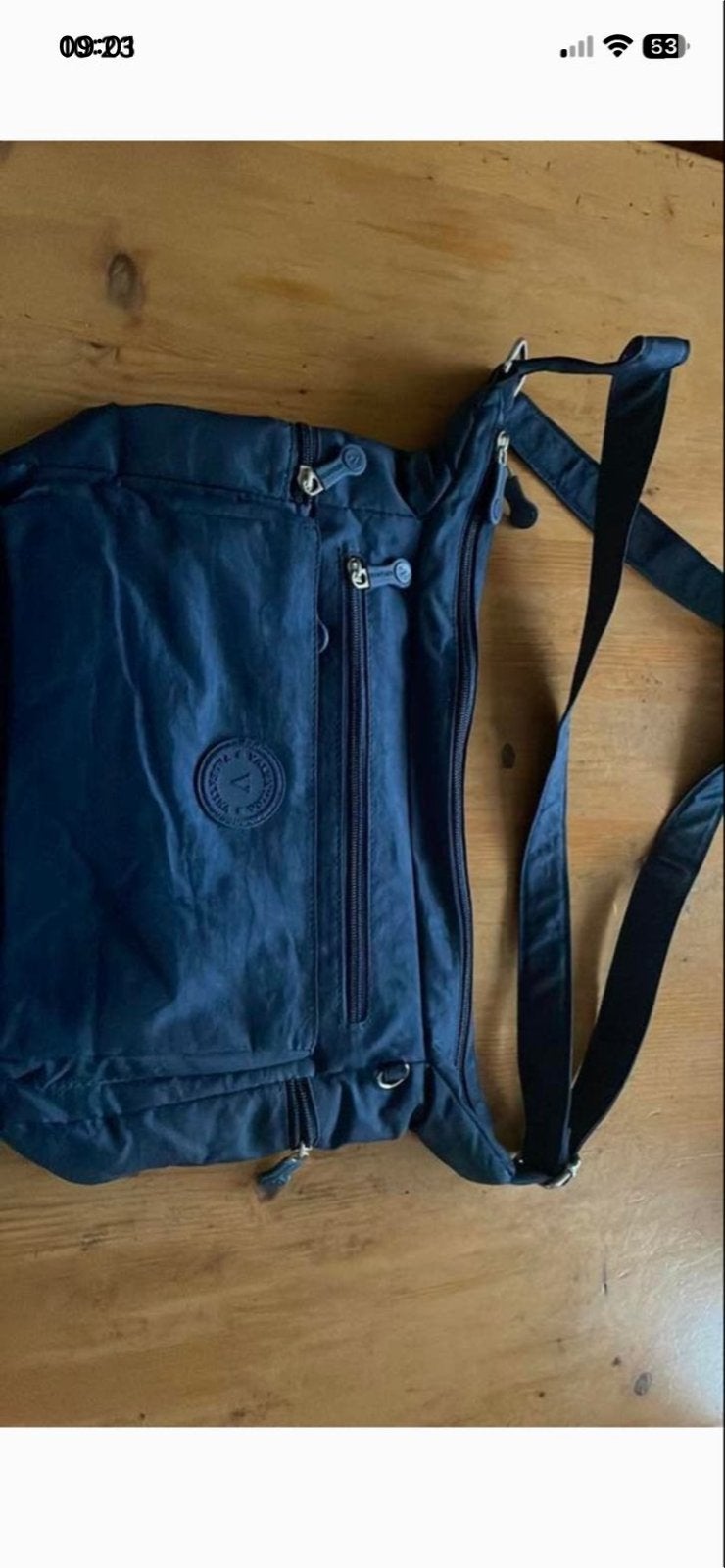 Valentina schoudertas met portemonnee, donkerblauw, Ophalen of Verzenden, Zo goed als nieuw, Blauw, Schoudertasje