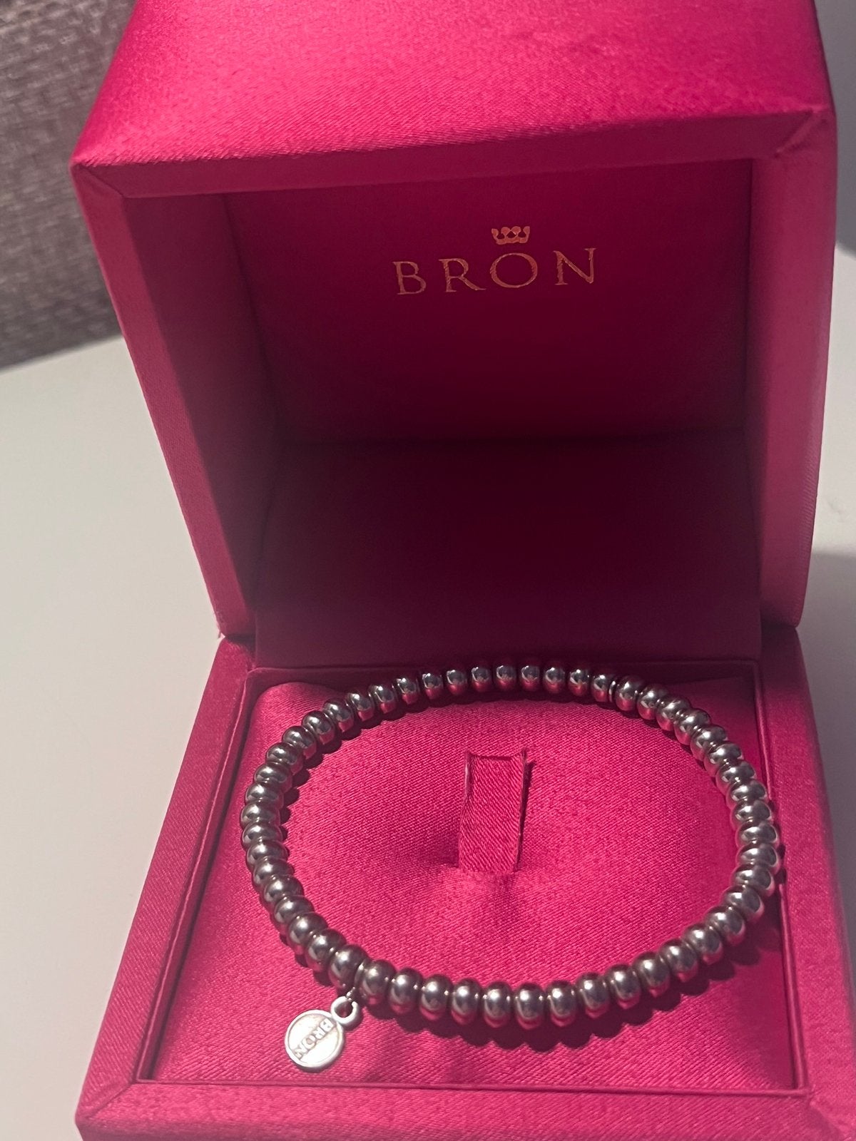 Bron - armband reflex - 18kt witgoud - 5mm - nieuwstaat, Ophalen of Verzenden, Zo goed als nieuw, Wit, Goud