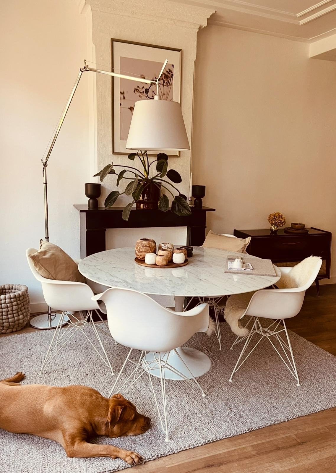 4x Vitra Eames DAR replica eetkamerstoelen wit kunststof, Huis en Inrichting, Vitra, Kunststof, Wit, Ophalen of Verzenden