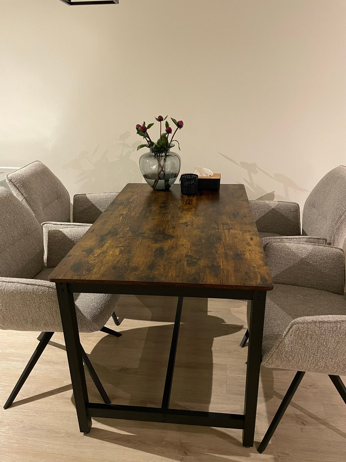 Eettafel/Bureau met verstelbare poten - 120x75cm, Huis en Inrichting, Tafels | Eettafels, Ophalen, 100 tot 150 cm, 50 tot 100 cm