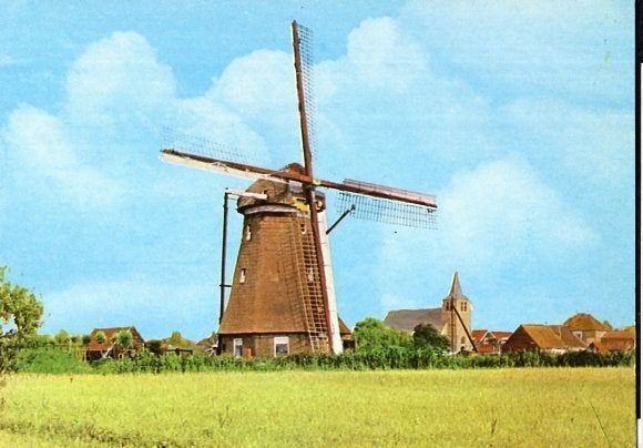 (ZH266) Ansichtkaart Goudriaan Goudriaanse molen 1975, Verzamelen, Ansichtkaarten | Nederland, Ophalen of Verzenden, 1960 tot 1980