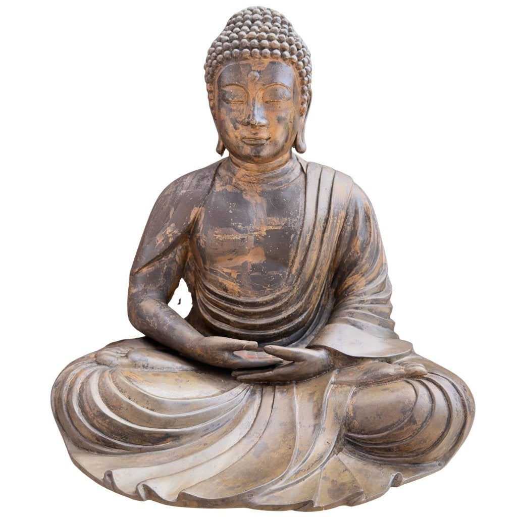 Boeddhabeeld – Japans vuurverguld brons – Meiji – 56 cm