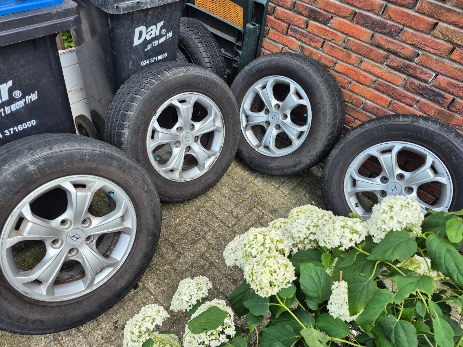 Aluminium velgen met banden 16 inch 5x114.3, Ophalen of Verzenden