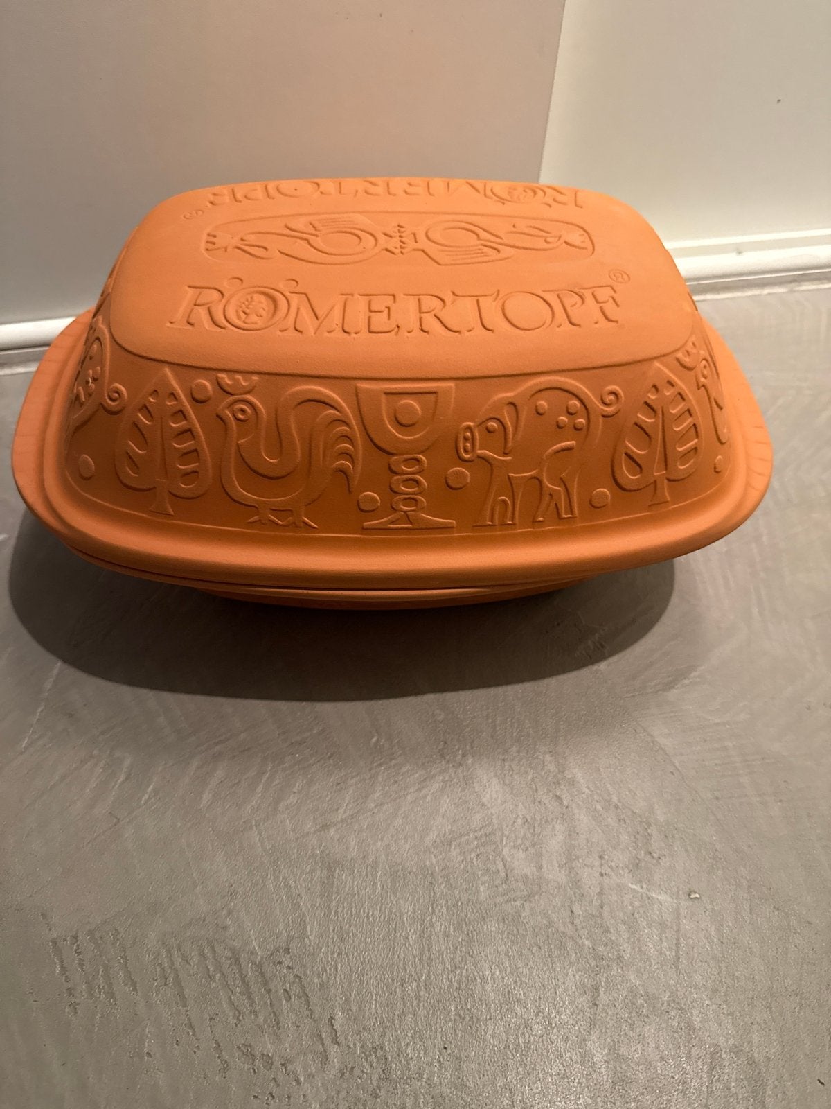 Römertopf Ovenschaal met Receptenboek - nieuw, Ophalen, Overige typen, Nieuw, Steen/keramiek